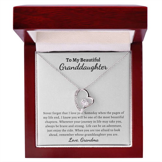 Forever Love Necklace | My Beautiful Granddaughter | Never Forget I Love You