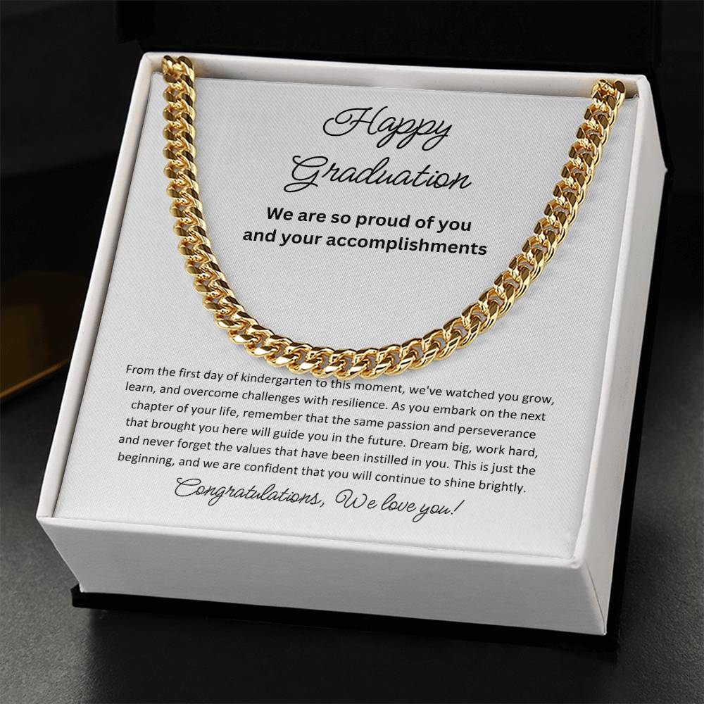 Cuban Link Chain | For Him | Happy Graduation