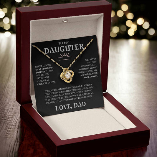 Love Knot Necklace | To My Daughter | Straighten Your Crown