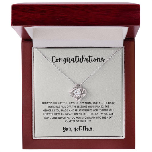 Love Knot Necklace | Congratulations Graduate | For Her