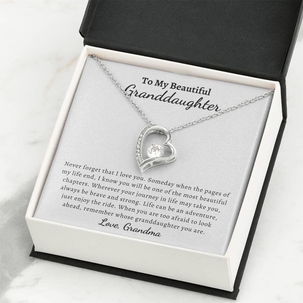 Forever Love Necklace | My Beautiful Granddaughter | Never Forget I Love You